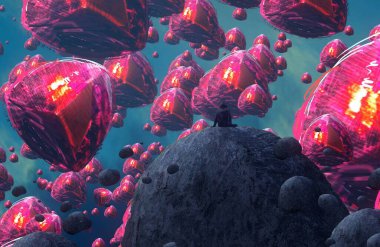 metin için alanı olan soyut kavramsal yaratıcı arkaplan 