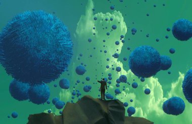 metin için alanı olan soyut kavramsal yaratıcı arkaplan 