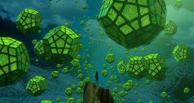 metin için alanı olan soyut kavramsal yaratıcı arkaplan 