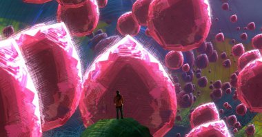 metin için alanı olan soyut kavramsal yaratıcı arkaplan 