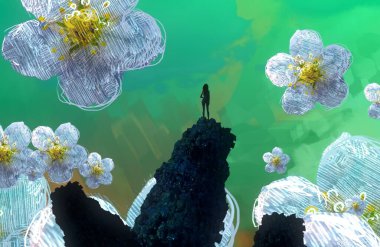 metin için alanı olan soyut kavramsal yaratıcı arkaplan 