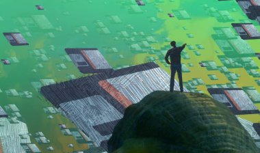 metin için alanı olan soyut kavramsal yaratıcı arkaplan 