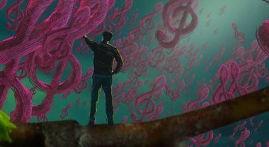 metin için alanı olan soyut kavramsal yaratıcı arkaplan 