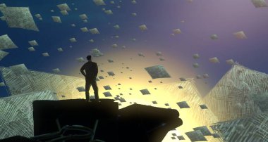 metin için alanı olan soyut kavramsal yaratıcı arkaplan 