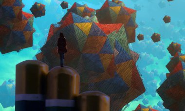 metin için alanı olan soyut kavramsal yaratıcı arkaplan 