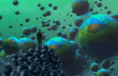 metin için alanı olan soyut kavramsal yaratıcı arkaplan 