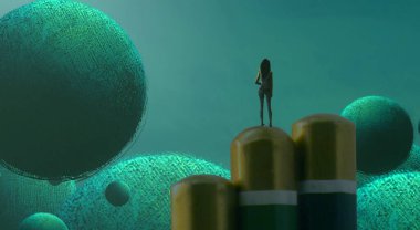 metin için alanı olan soyut kavramsal yaratıcı arkaplan 