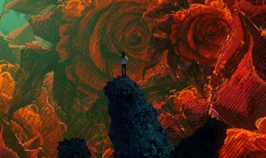 metin için alanı olan soyut kavramsal yaratıcı arkaplan 