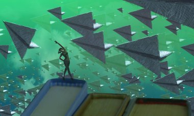 metin için alanı olan soyut kavramsal yaratıcı arkaplan 