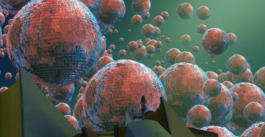 metin için alanı olan soyut kavramsal yaratıcı arkaplan 