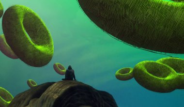 metin için alanı olan soyut kavramsal yaratıcı arkaplan 