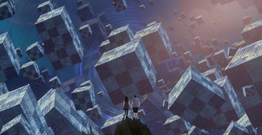 metin için alanı olan soyut kavramsal yaratıcı arkaplan 