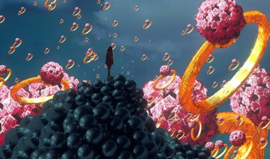 metin için alanı olan soyut kavramsal yaratıcı arkaplan 