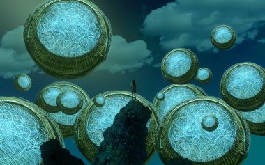 metin için alanı olan soyut kavramsal yaratıcı arkaplan 