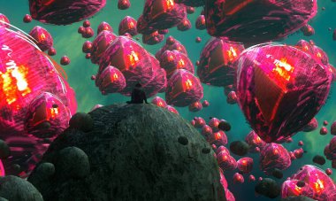 metin için alanı olan soyut kavramsal yaratıcı arkaplan 