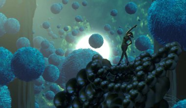 metin için alanı olan soyut kavramsal yaratıcı arkaplan 