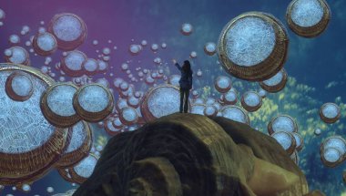 metin için alanı olan soyut kavramsal yaratıcı arkaplan 