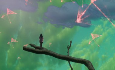 metin için alanı olan soyut kavramsal yaratıcı arkaplan 