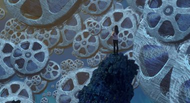 metin için alanı olan soyut kavramsal yaratıcı arkaplan 