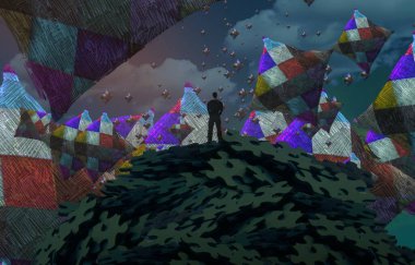 metin için alanı olan soyut kavramsal yaratıcı arkaplan 