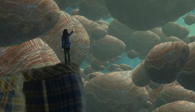 metin için alanı olan soyut kavramsal yaratıcı arkaplan 