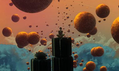 metin için alanı olan soyut kavramsal yaratıcı arkaplan 