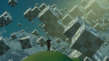 metin için alanı olan soyut kavramsal yaratıcı arkaplan 