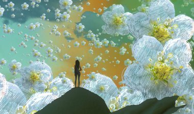 metin için alanı olan soyut kavramsal yaratıcı arkaplan 