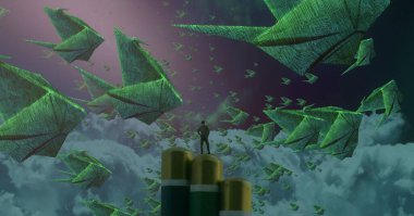 metin için alanı olan soyut kavramsal yaratıcı arkaplan 