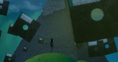 metin için alanı olan soyut kavramsal yaratıcı arkaplan 