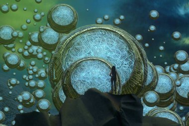 metin için alanı olan soyut kavramsal yaratıcı arkaplan 