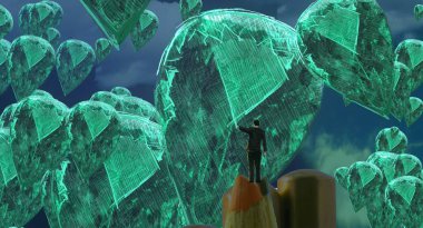 metin için alanı olan soyut kavramsal yaratıcı arkaplan 