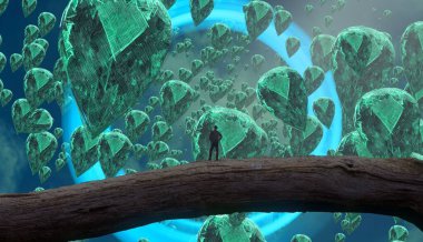 metin için alanı olan soyut kavramsal yaratıcı arkaplan 