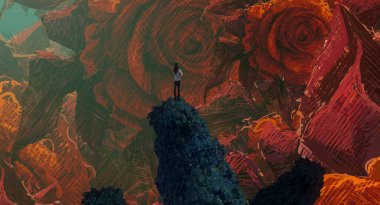 metin için alanı olan soyut kavramsal yaratıcı arkaplan 