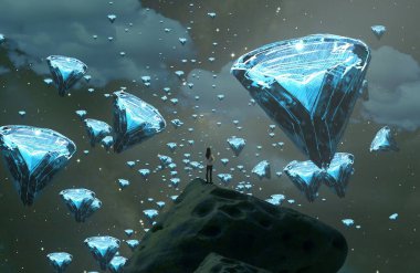 metin için alanı olan soyut kavramsal yaratıcı arkaplan 