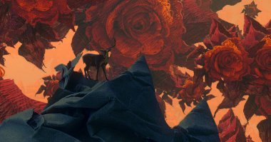 metin için alanı olan soyut kavramsal yaratıcı arkaplan 