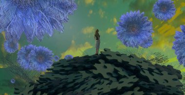 metin için alanı olan soyut kavramsal yaratıcı arkaplan 