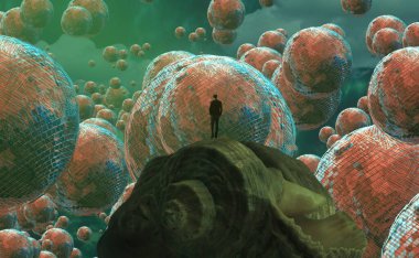 metin için alanı olan soyut kavramsal yaratıcı arkaplan 