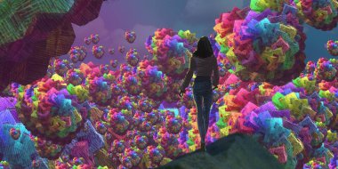 metin için alanı olan soyut kavramsal yaratıcı arkaplan 