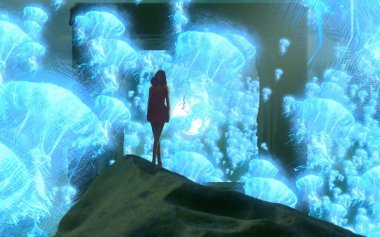 metin için alanı olan soyut kavramsal yaratıcı arkaplan 