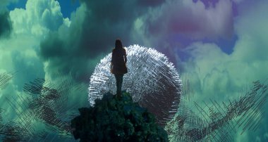 metin için alanı olan soyut kavramsal yaratıcı arkaplan 