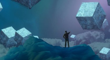 metin için alanı olan soyut kavramsal yaratıcı arkaplan 