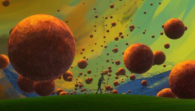 metin için alanı olan soyut kavramsal yaratıcı arkaplan 