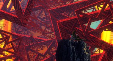 metin için alanı olan soyut kavramsal yaratıcı arkaplan 