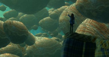 metin için alanı olan soyut kavramsal yaratıcı arkaplan 