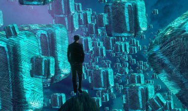 metin için alanı olan soyut kavramsal yaratıcı arkaplan 