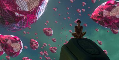 metin için alanı olan soyut kavramsal yaratıcı arkaplan 