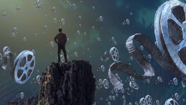 metin için alanı olan soyut kavramsal yaratıcı arkaplan 