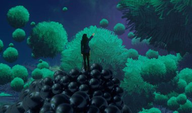 metin için alanı olan soyut kavramsal yaratıcı arkaplan 