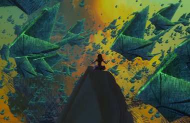 metin için alanı olan soyut kavramsal yaratıcı arkaplan 